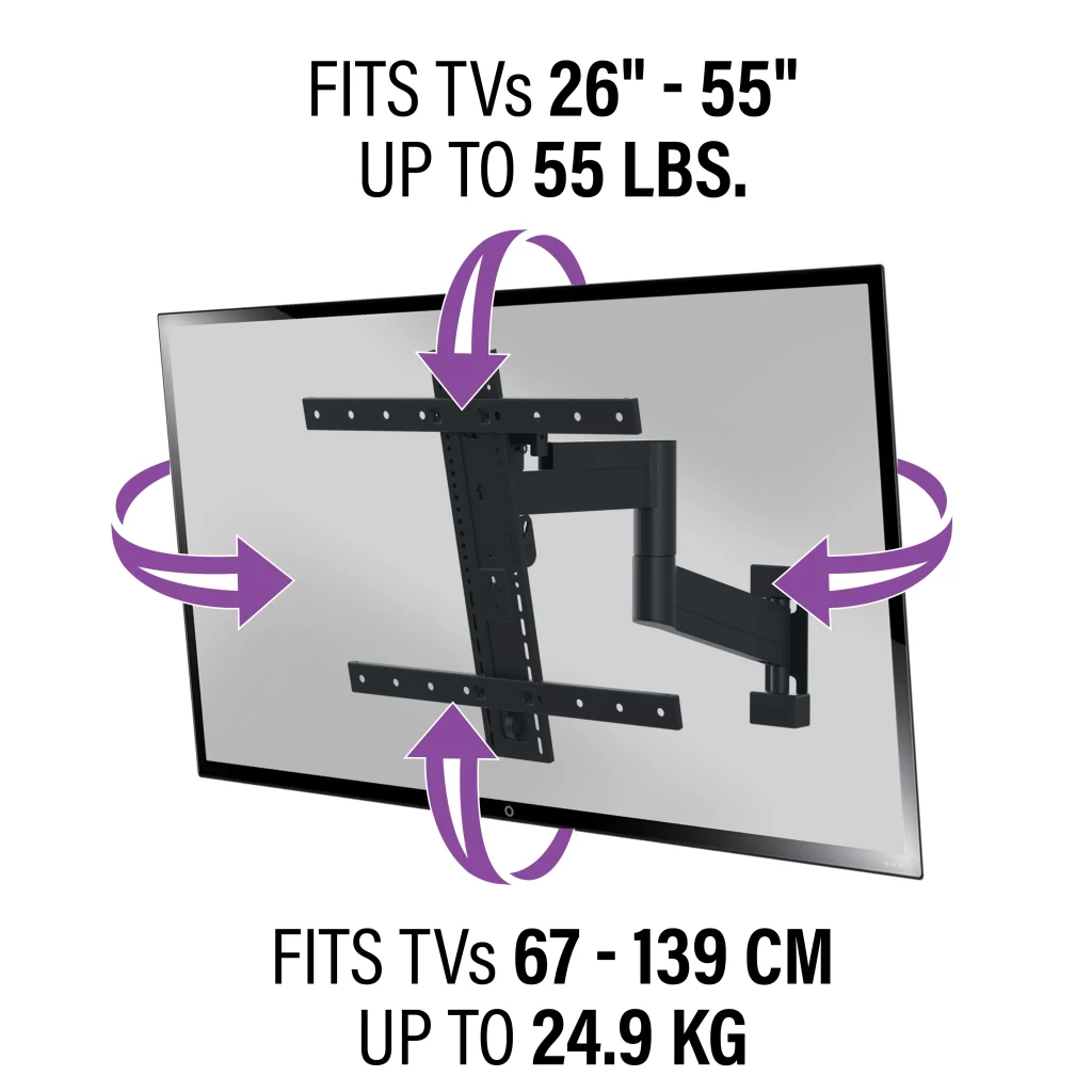 SMF421, Fits TVs 26"-55" and up to 55lbs.